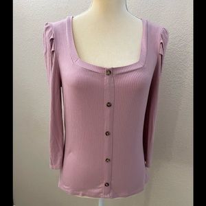 Crave Fame Mauve Pink Top